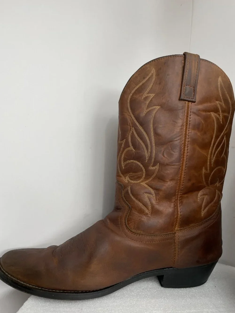 Masterson Western Cowboy Brown Leather Oil Resistant Work Boot's Men's 16 EW